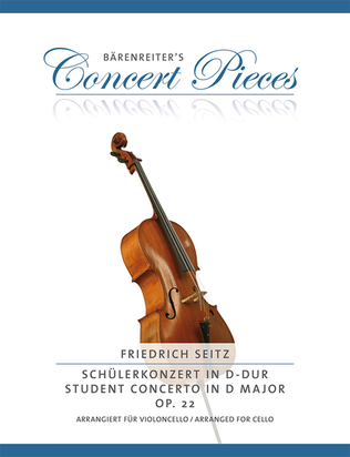 Book cover for Concerto D major op. 22 (Arranged for cello, transposed to G major)