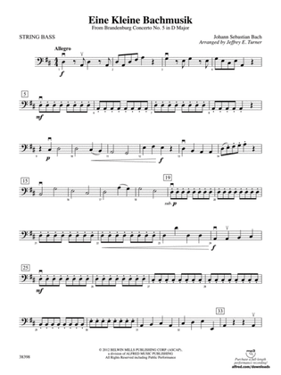 Eine Kleine Bachmusik (from Brandenburg Concerto No. 5 in D Major): String Bass