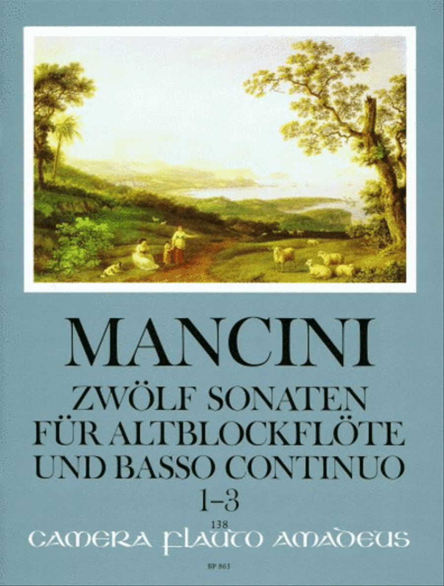 12 Sonatas Vol. 1 Flute scores gallery preview page 1