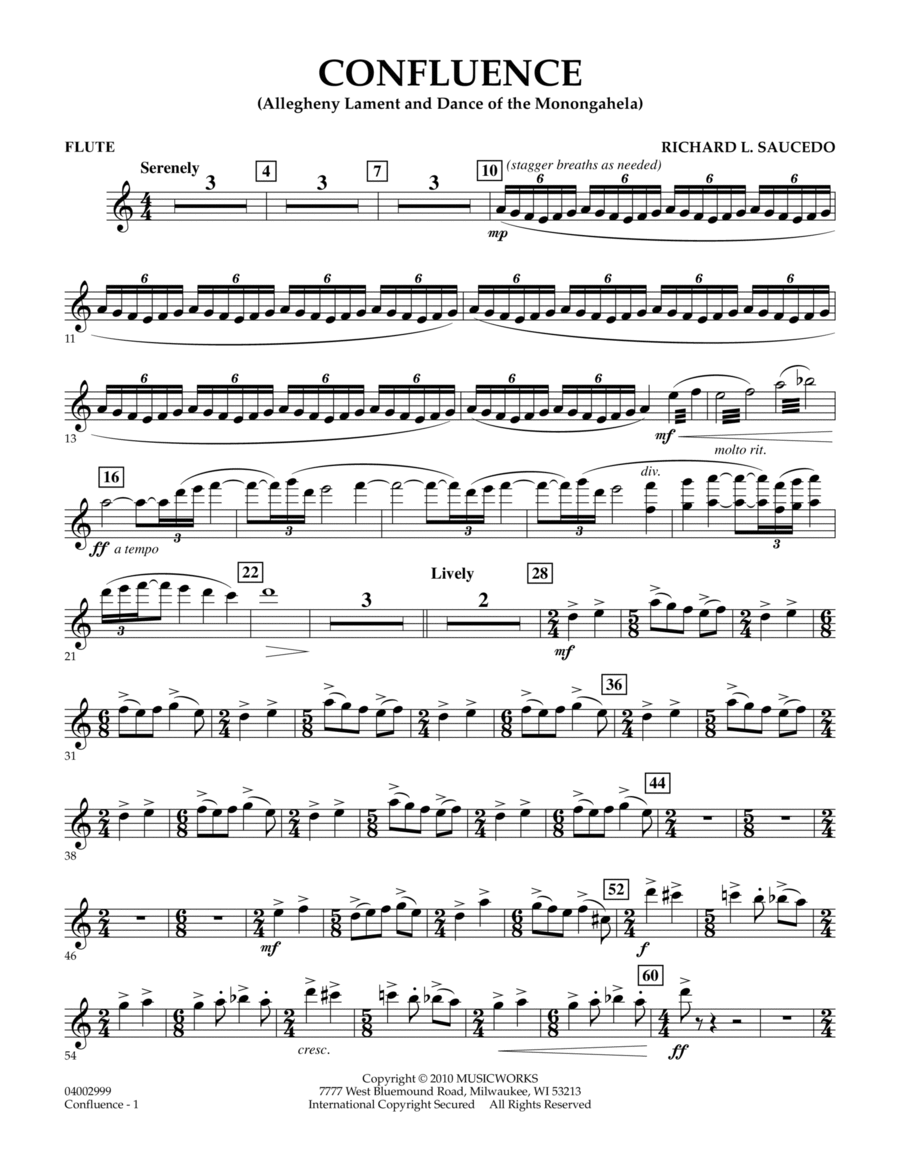 Confluence - Flute Concert Band scores gallery preview page 1
