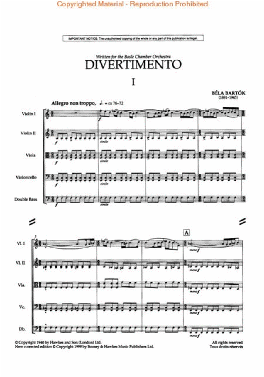 Divertimento for String Orchestra String Orchestra scores gallery preview page 2