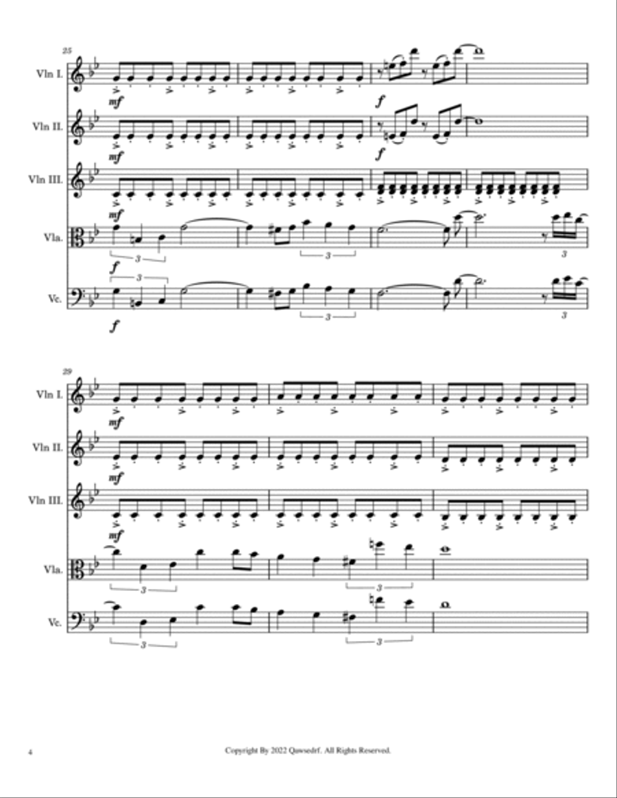 B Rossette String Quintet scores gallery preview page 4