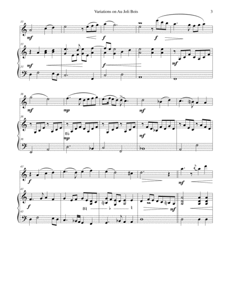 Variations on au Joli Bois for violin and harp image number null