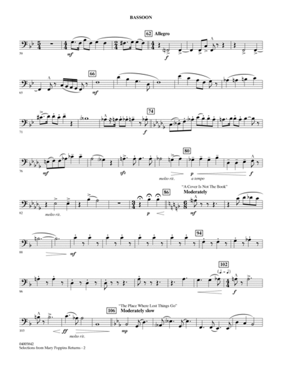 Selections from Mary Poppins Returns (arr. Michael Brown) - Bassoon