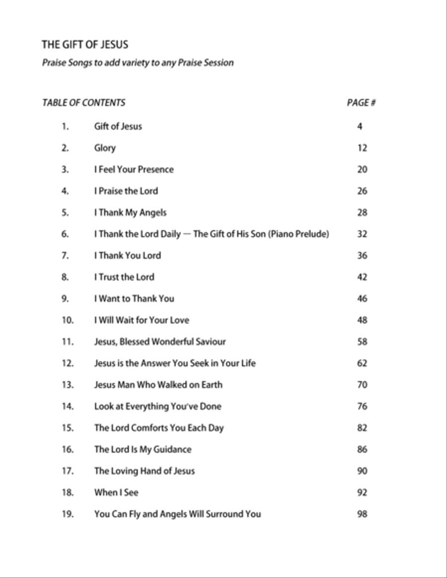 Gift of Jesus - A songbook to praise the Lord Voice scores gallery preview page 3