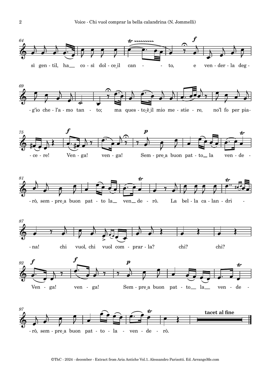 Chi vuol comprar la belle calandrina Acoustic Guitar scores gallery preview page 5