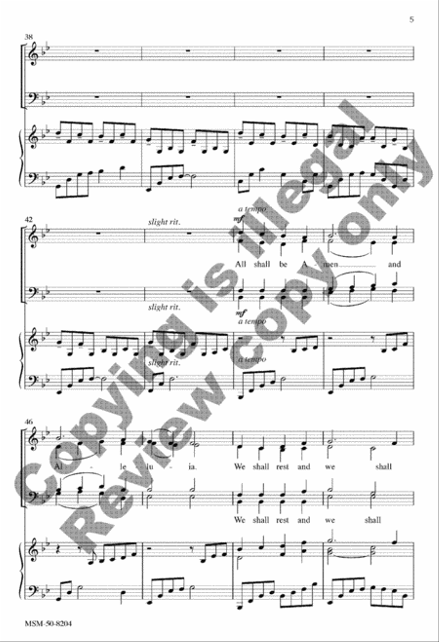 All Shall Be Amen and Alleluia 4-Part scores gallery preview page 12