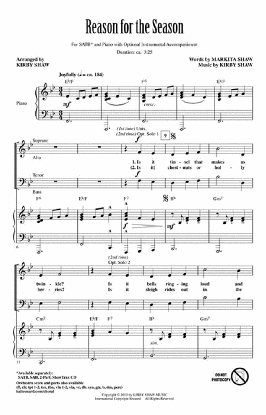 Reason for the Season Choir scores gallery preview page 2