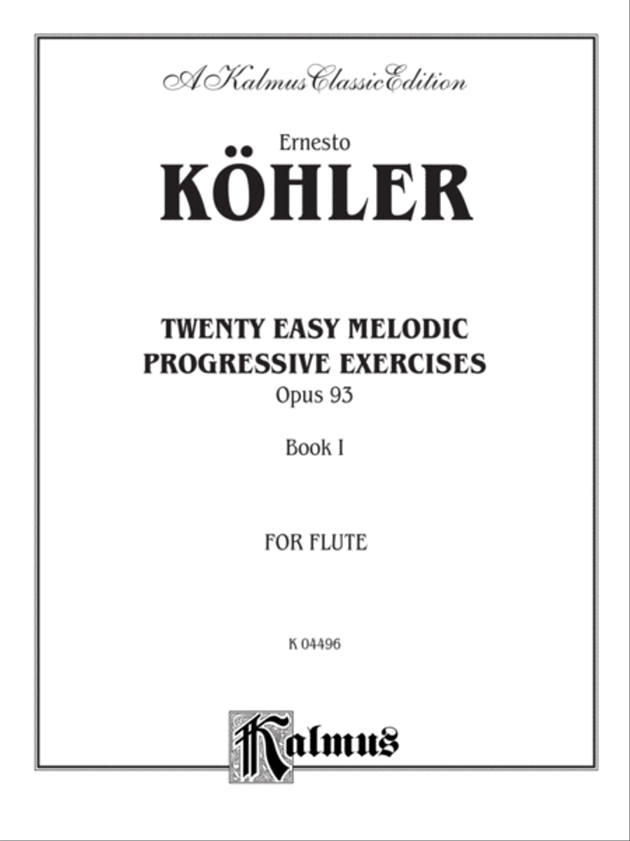 Twenty Easy Melodic Progressive Exercises, Op. 93, Volume 1 Flute scores gallery preview page 2