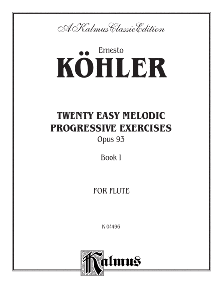Twenty Easy Melodic Progressive Exercises, Op. 93, Volume 1