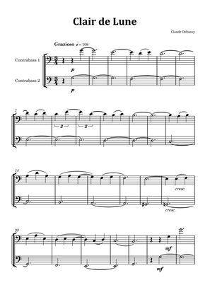 Clair de Lune by Debussy - Double Bass Duet
