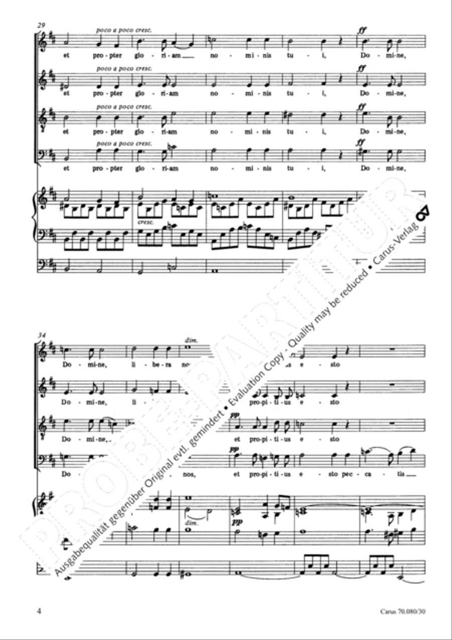 Domine non secundum 4-Part scores gallery preview page 5