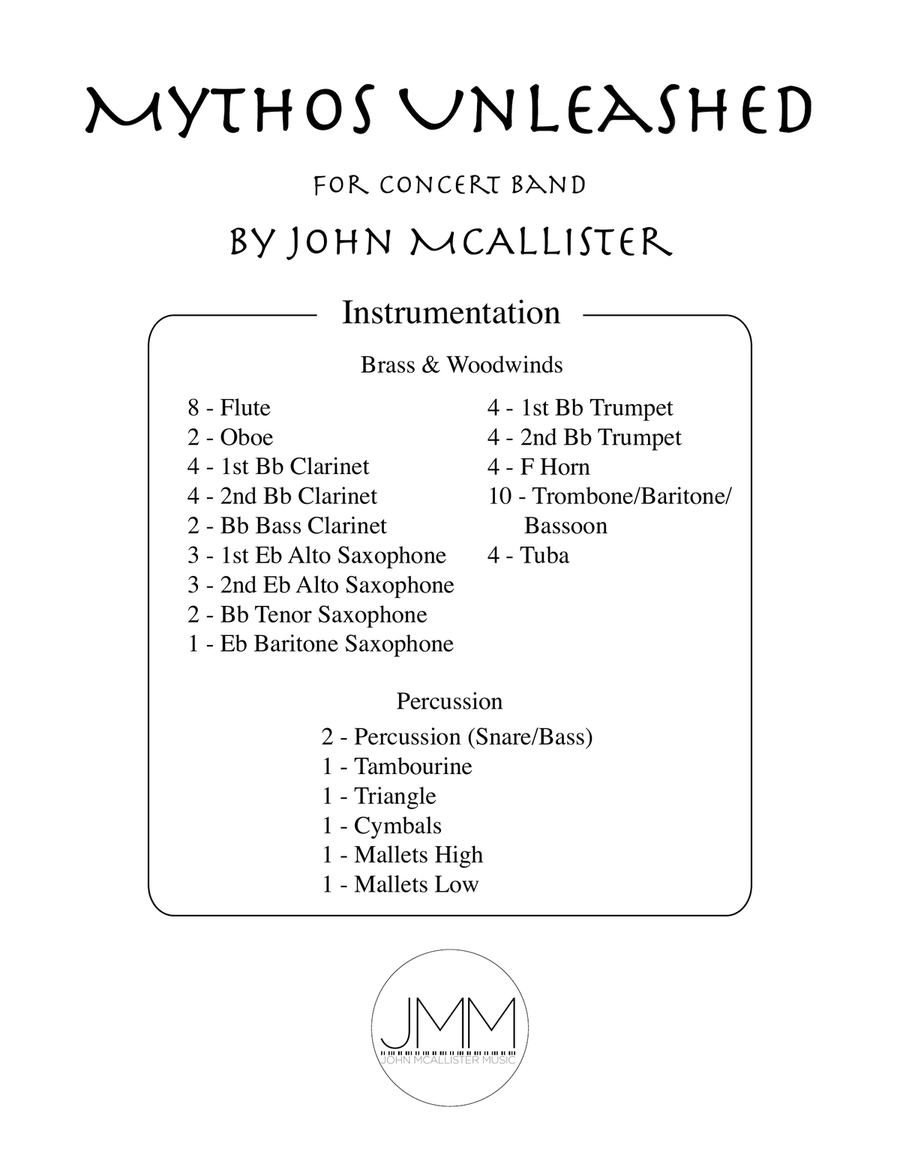 Mythos Unleashed - for young concert band Concert Band scores gallery preview page 2