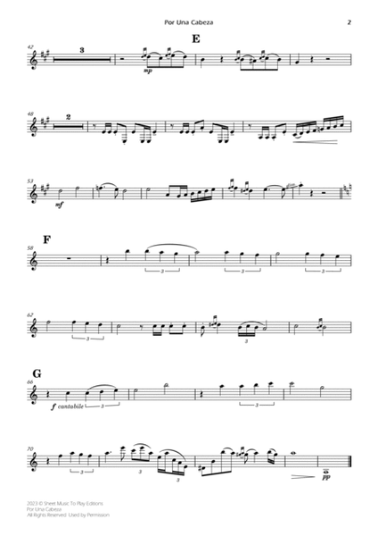 Por Una Cabeza - Bb Clarinet and Piano - Advanced (Individual Parts) image number null