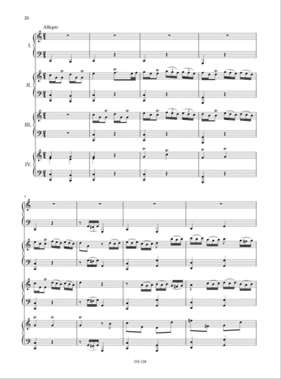 Concerto in C Major IGW 50 for 4 Harpsichords Harpsichord scores gallery preview page 4