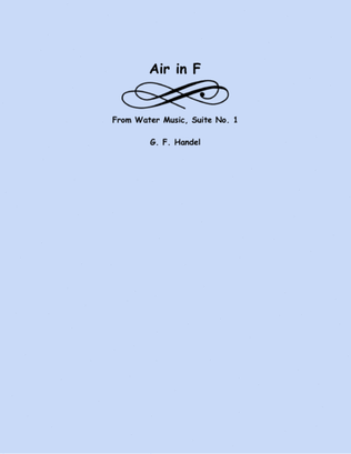 Book cover for Air in F (two violins and cello)