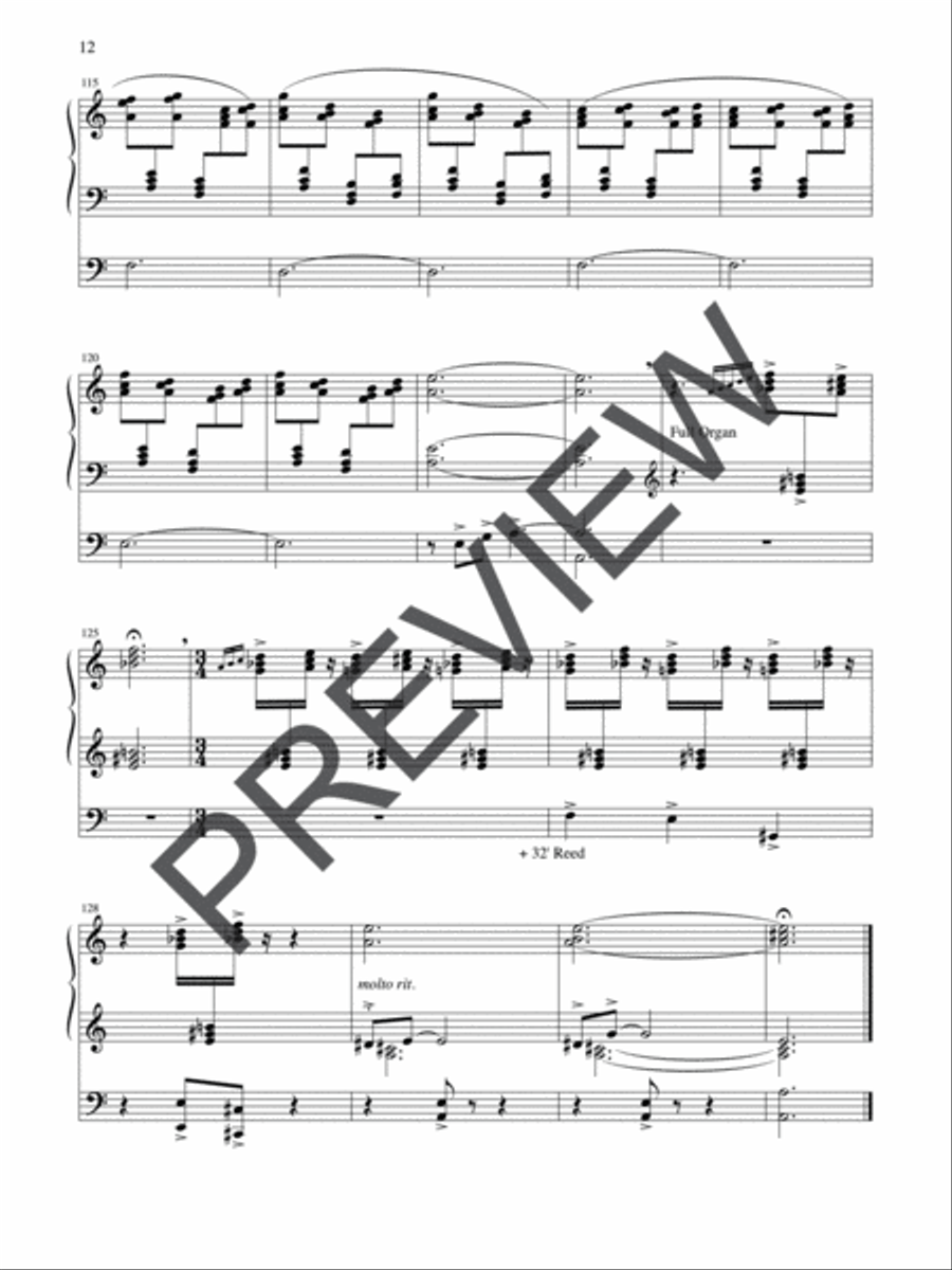 Liturgical Suite Organ scores gallery preview page 12