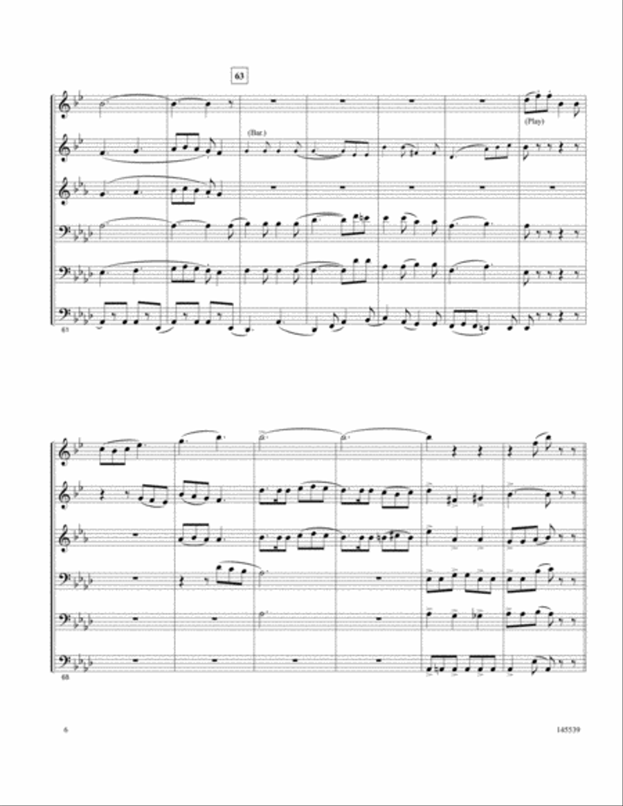 Heaven Came Down And Glory Filled My Soul Brass Quintet scores gallery preview page 6