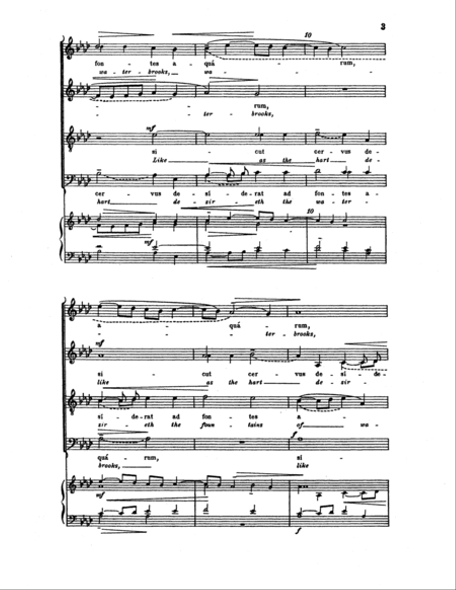 Two Motets: Sicut cervus (Like as the Hart) / Sitivit anima mea (My soul) 4-Part scores gallery preview page 2