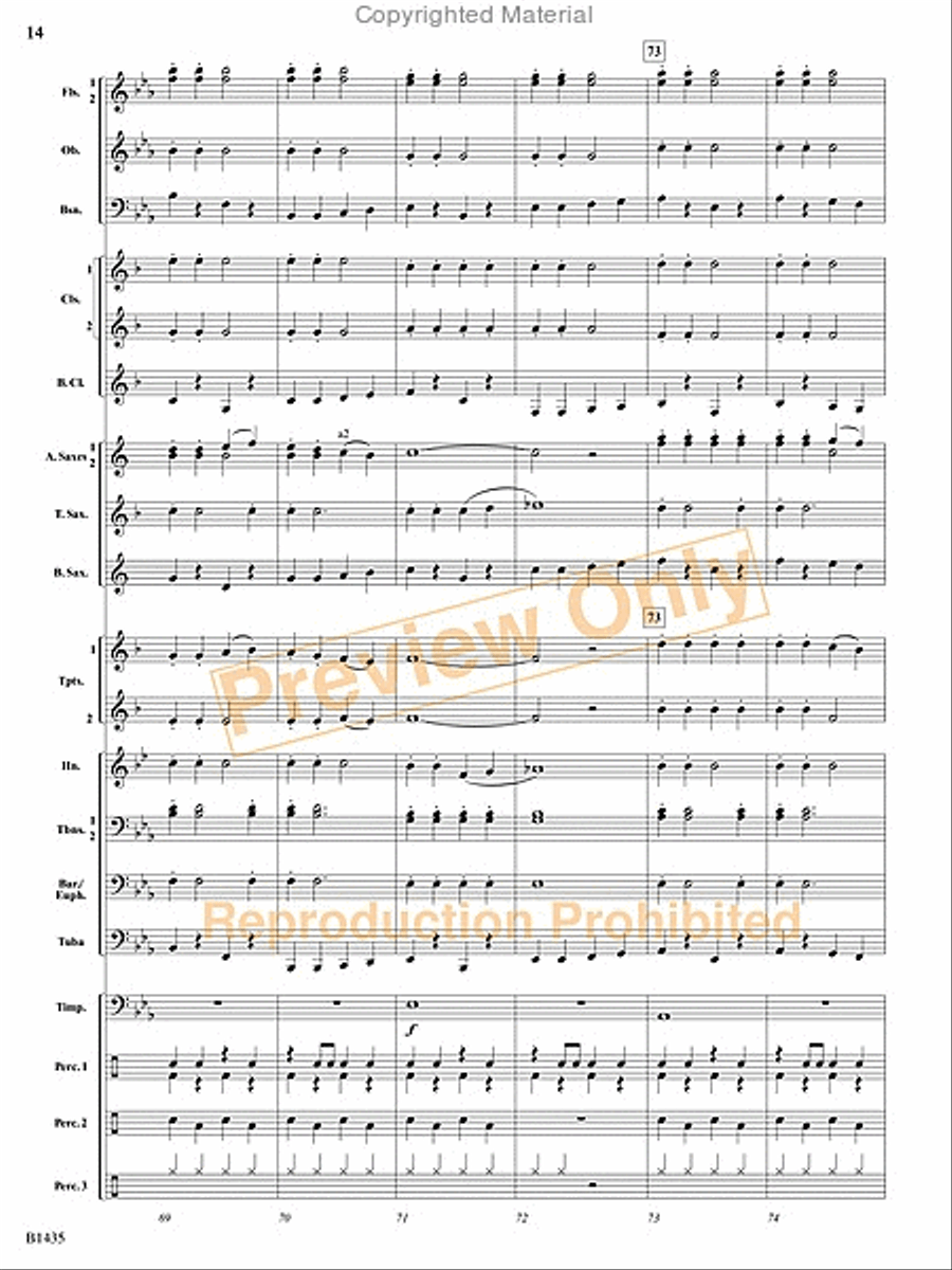 Grandma Got Run Over by a Reindeer Concert Band scores gallery preview page 27