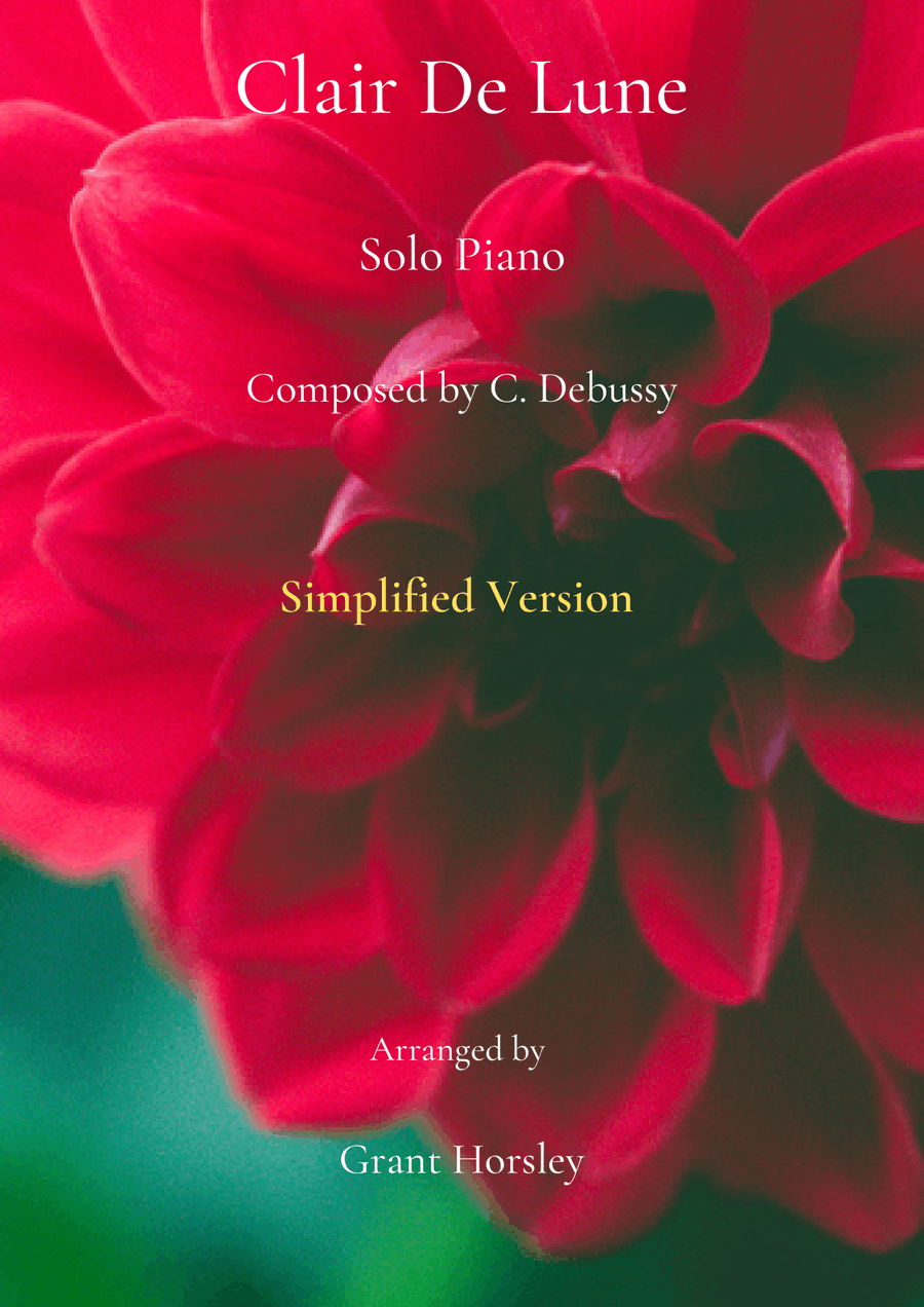 Clair De Lune- Debussy-Solo Piano Simplified version Piano Solo scores gallery preview page 1