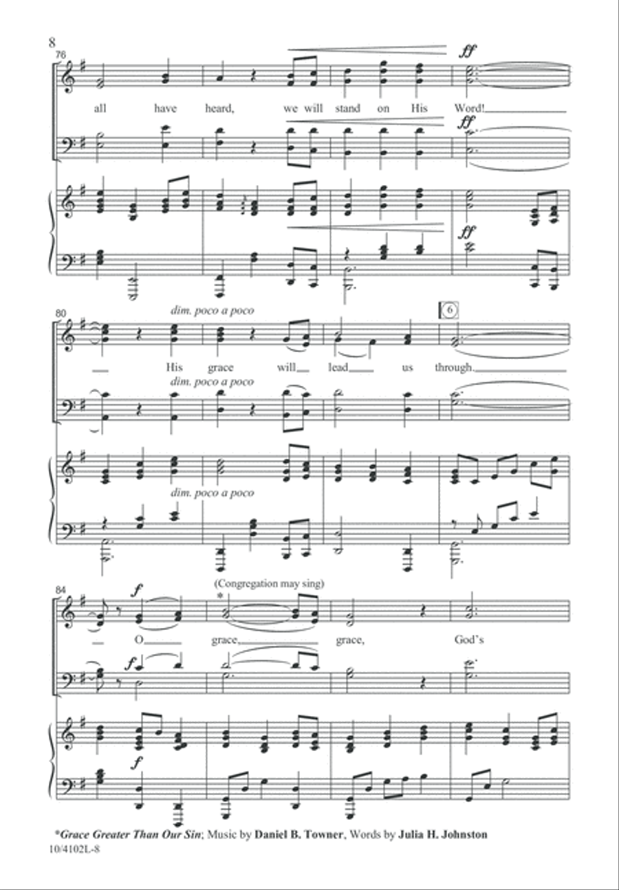 His Grace Will Lead Us Through 4-Part scores gallery preview page 8