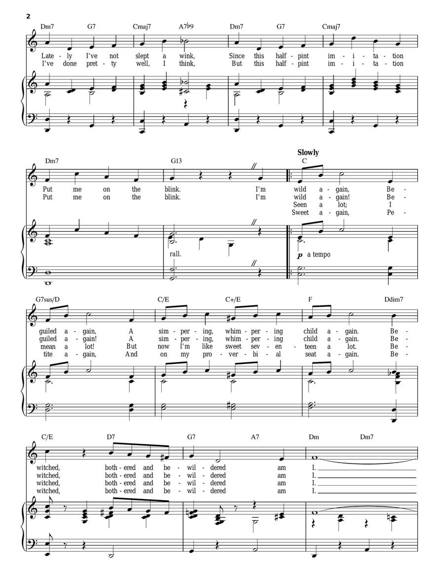 Bewitched Bewitched Piano, Vocal, Guitar scores gallery preview page 2