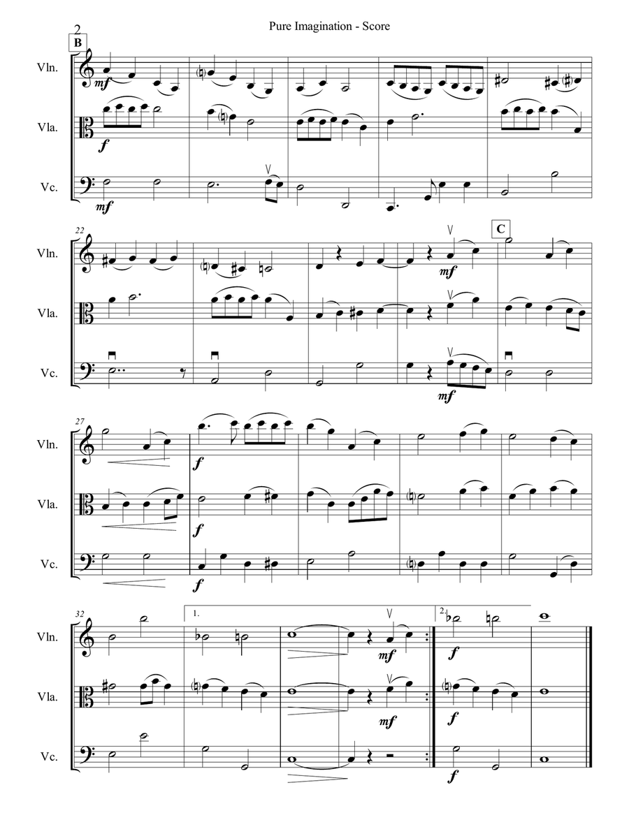 Pure Imagination String Trio scores gallery preview page 2