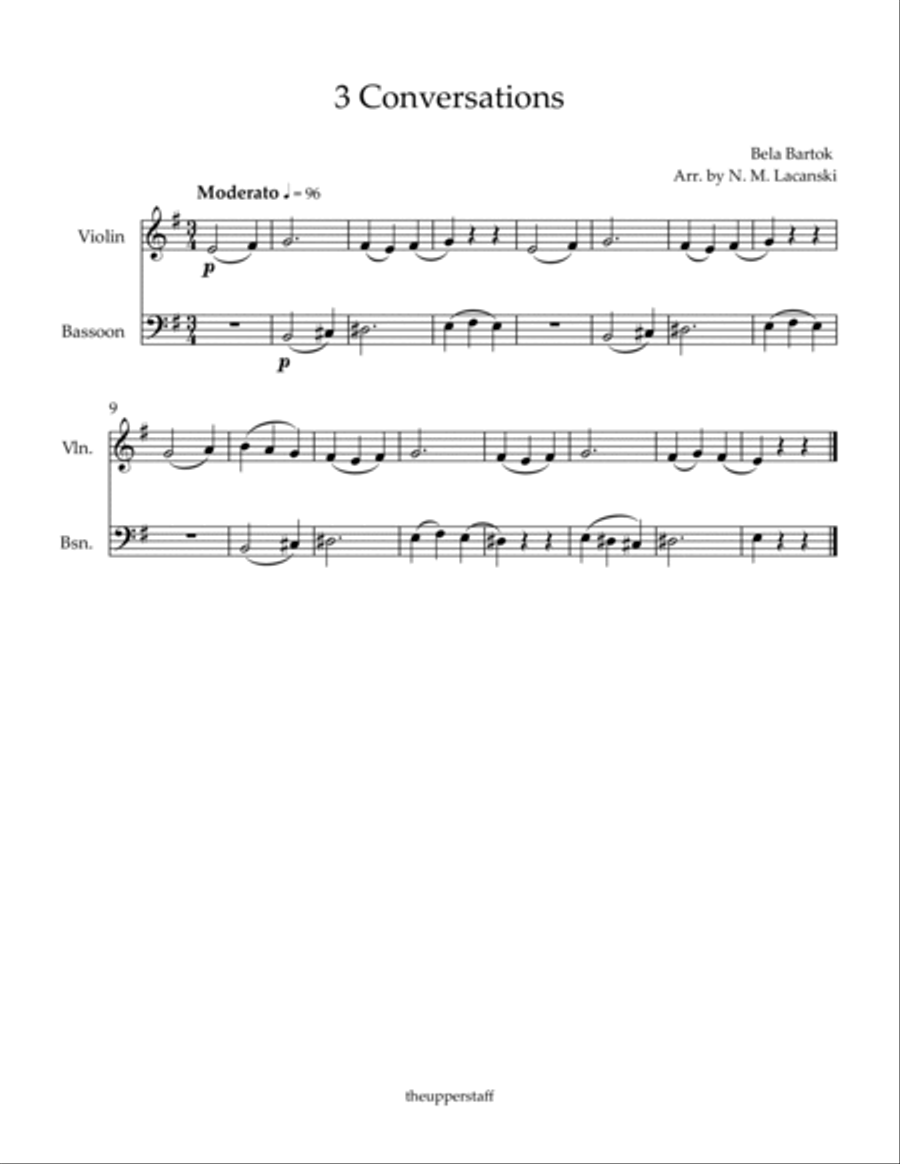 3 Conversations Bassoon scores gallery preview page 2