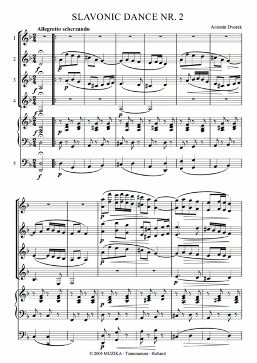 Slavonic Dance No. 2 Set of Parts scores gallery preview page 3