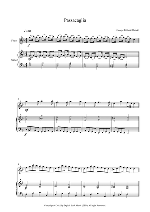 Book cover for Passacaglia - George Frideric Handel (Flute + Piano)