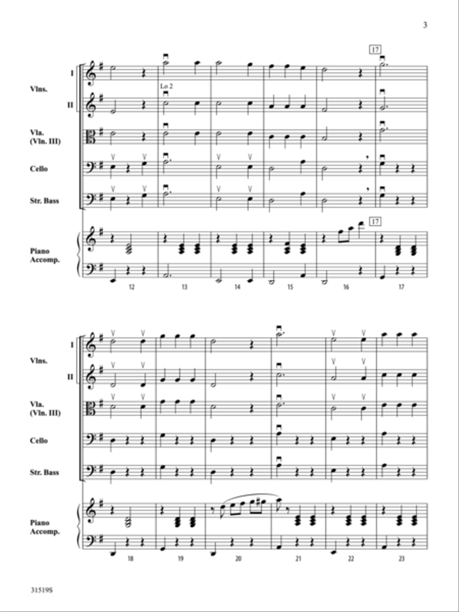 Swinging (score only) String Orchestra scores gallery preview page 3