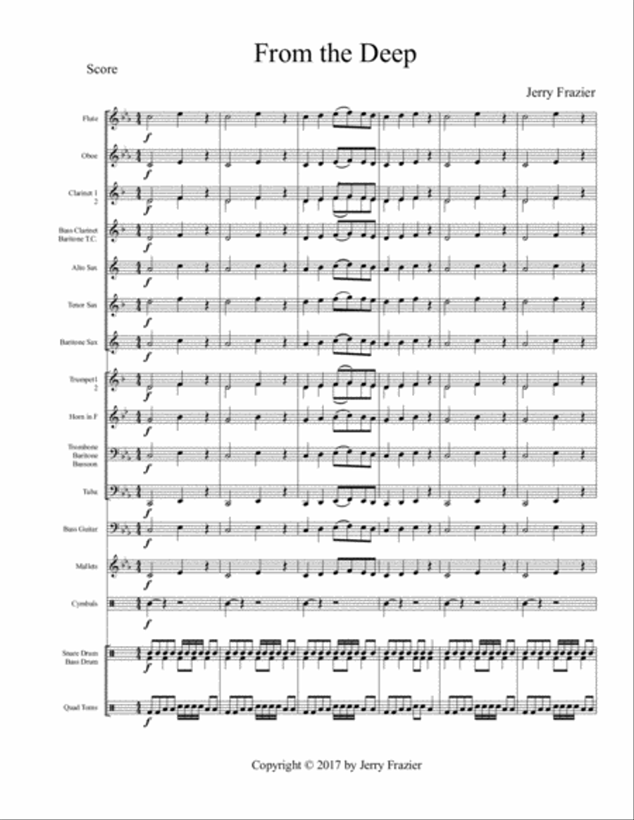 From the Deep From the Deep Concert Band scores gallery preview page 2