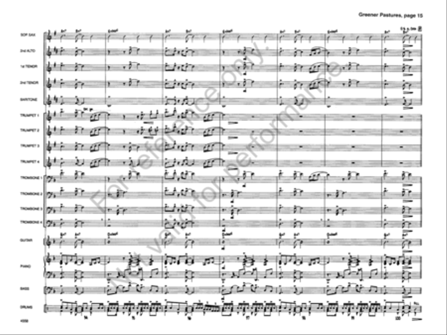 Greener Pastures Greener Pastures Jazz Ensemble scores gallery preview page 16