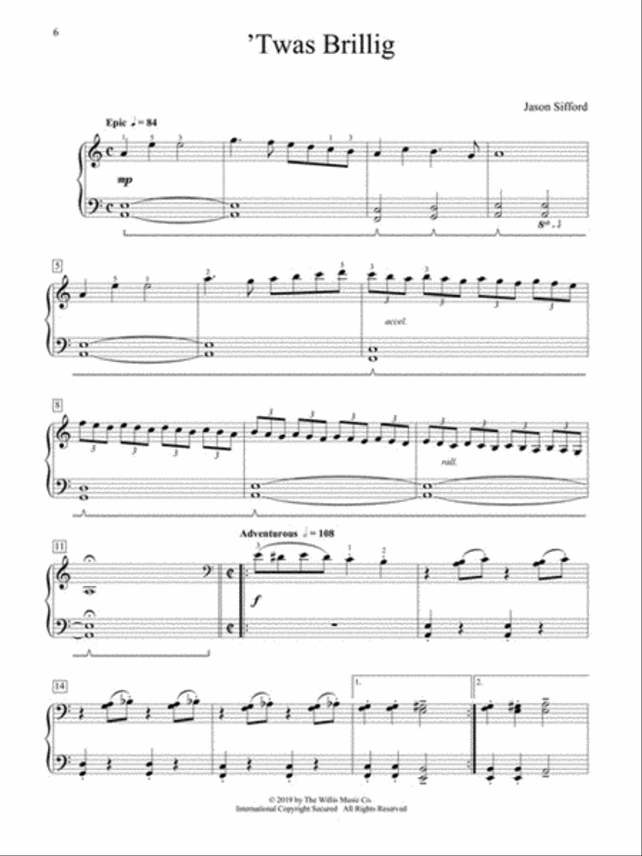 Beware the Jabberwock Piano scores gallery preview page 4