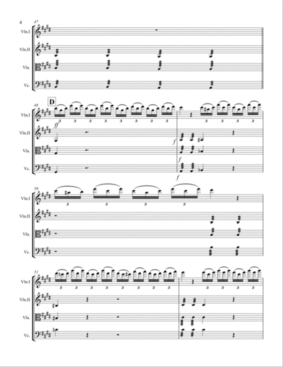 The Four Seasons - La Primavera (for String Quartet) String Quartet scores gallery preview page 5