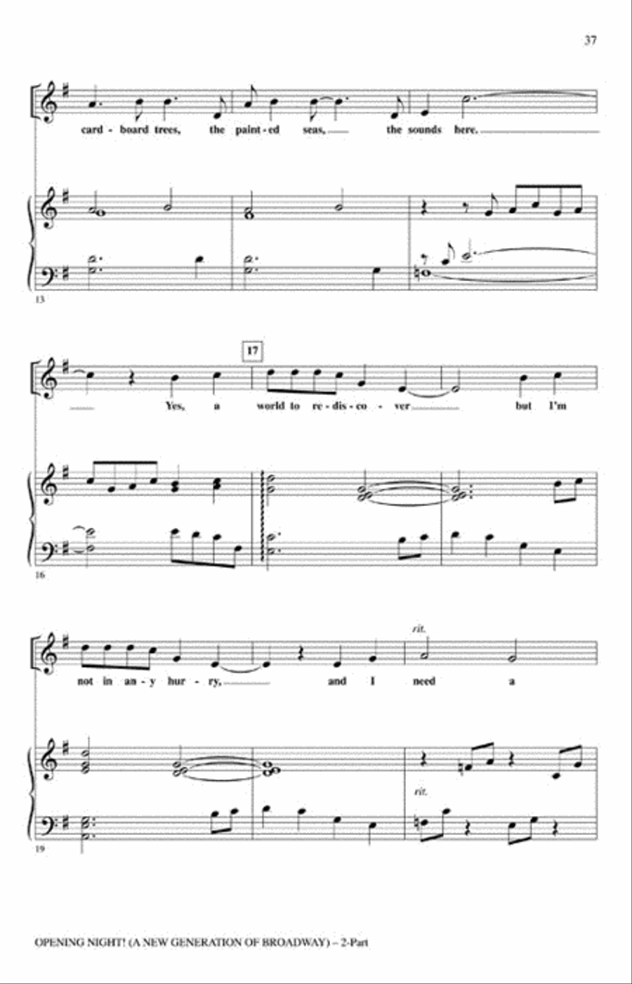 Opening Night Opening Night 2-Part scores gallery preview page 7