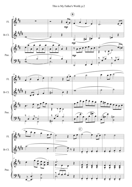 This is My Father's World - for Flute, Clarinet, Piano image number null