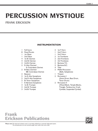 Percussion Mystique: Score