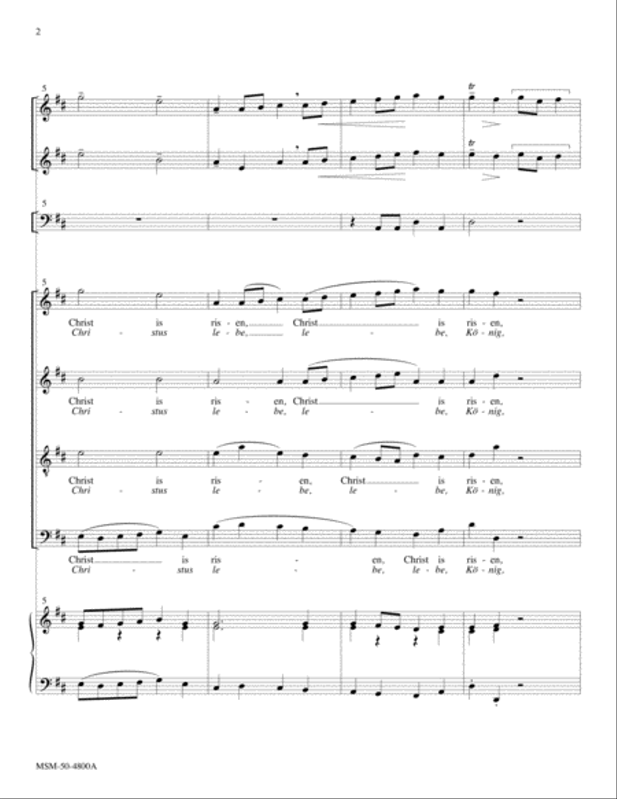 Christ Is Risen/Christus lebe, lebe, König (Full Score) Choir scores gallery preview page 3