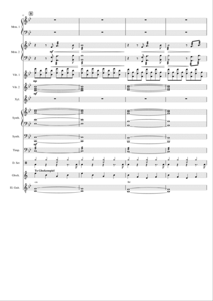 Kingdom Hearts Theme Percussion Ensemble scores gallery preview page 5
