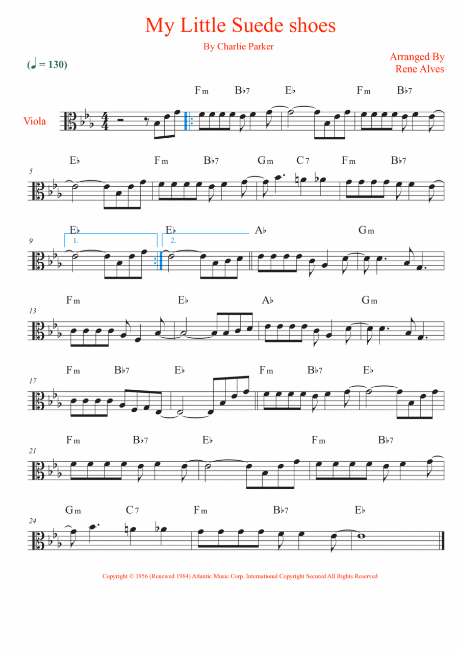 My Little Suede Shoes Viola Solo scores gallery preview page 1