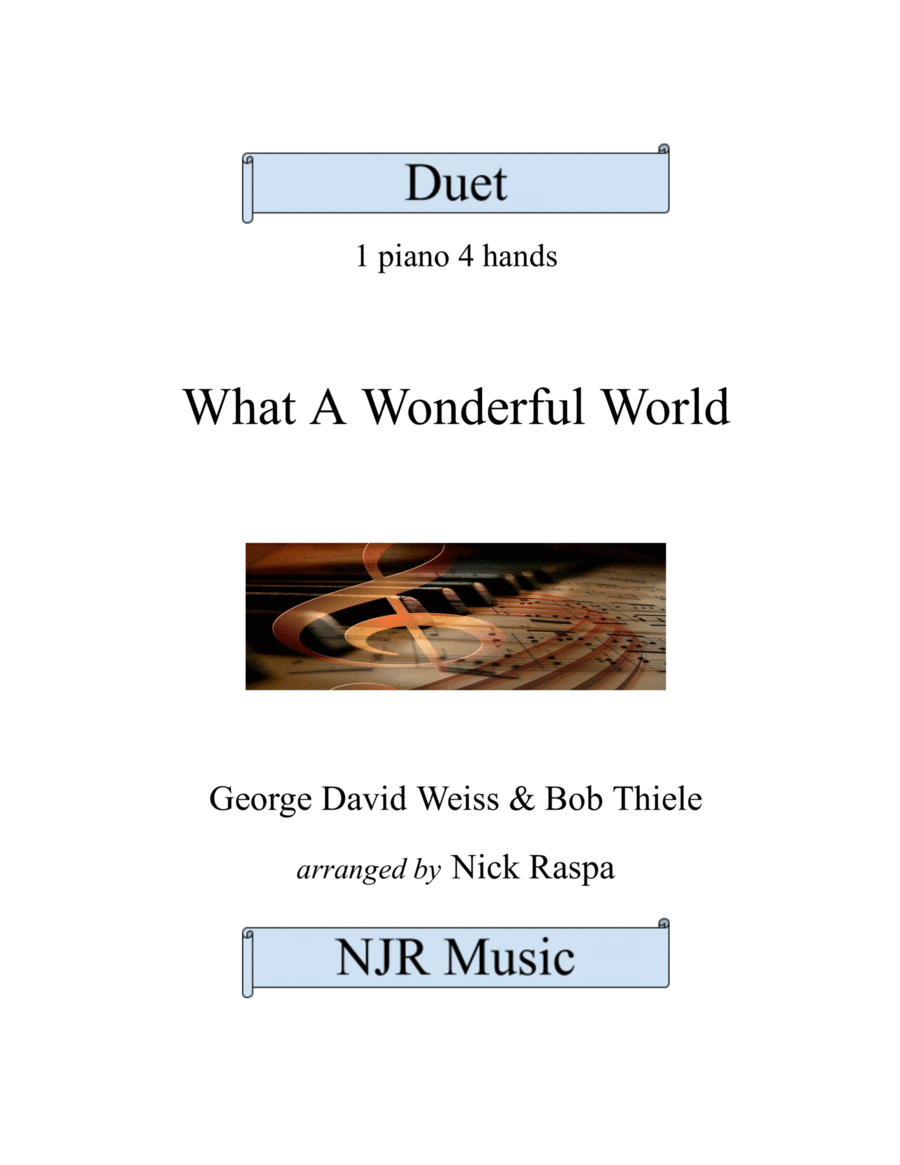 What A Wonderful World 1 Piano, 4-Hands scores gallery preview page 1