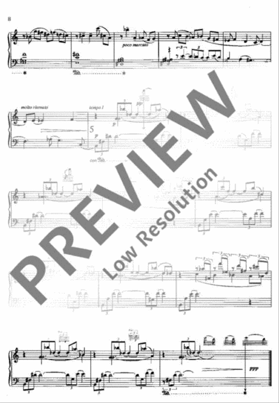 Capriccio, Notturno and Blues Piano Solo scores gallery preview page 9