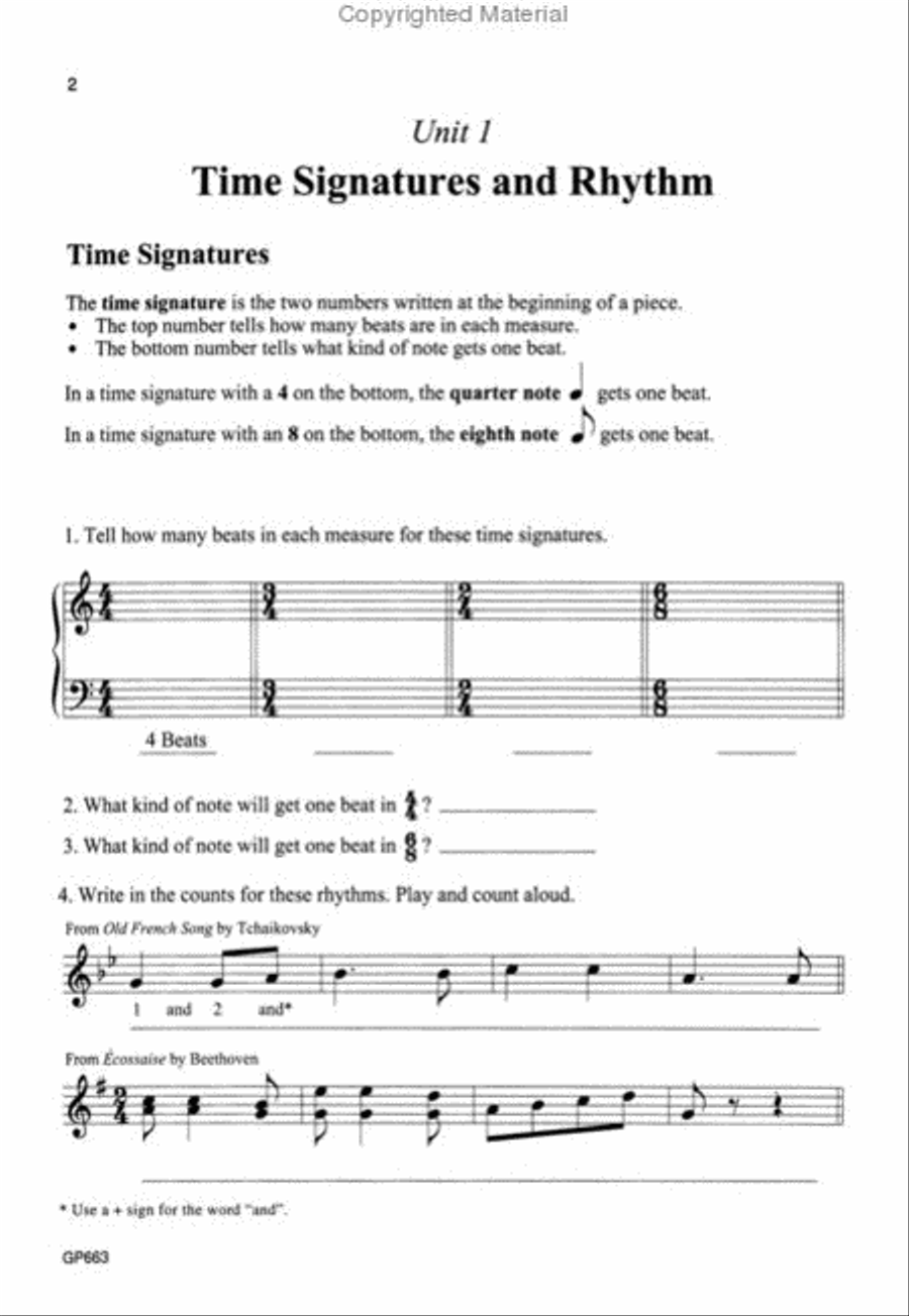 Fundamentals of Piano Theory - Level Three Piano Method scores gallery preview page 2