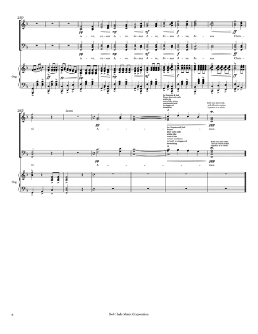 Great Day of Judgment Suite - II Movement (Ave Christi) 4-Part scores gallery preview page 6