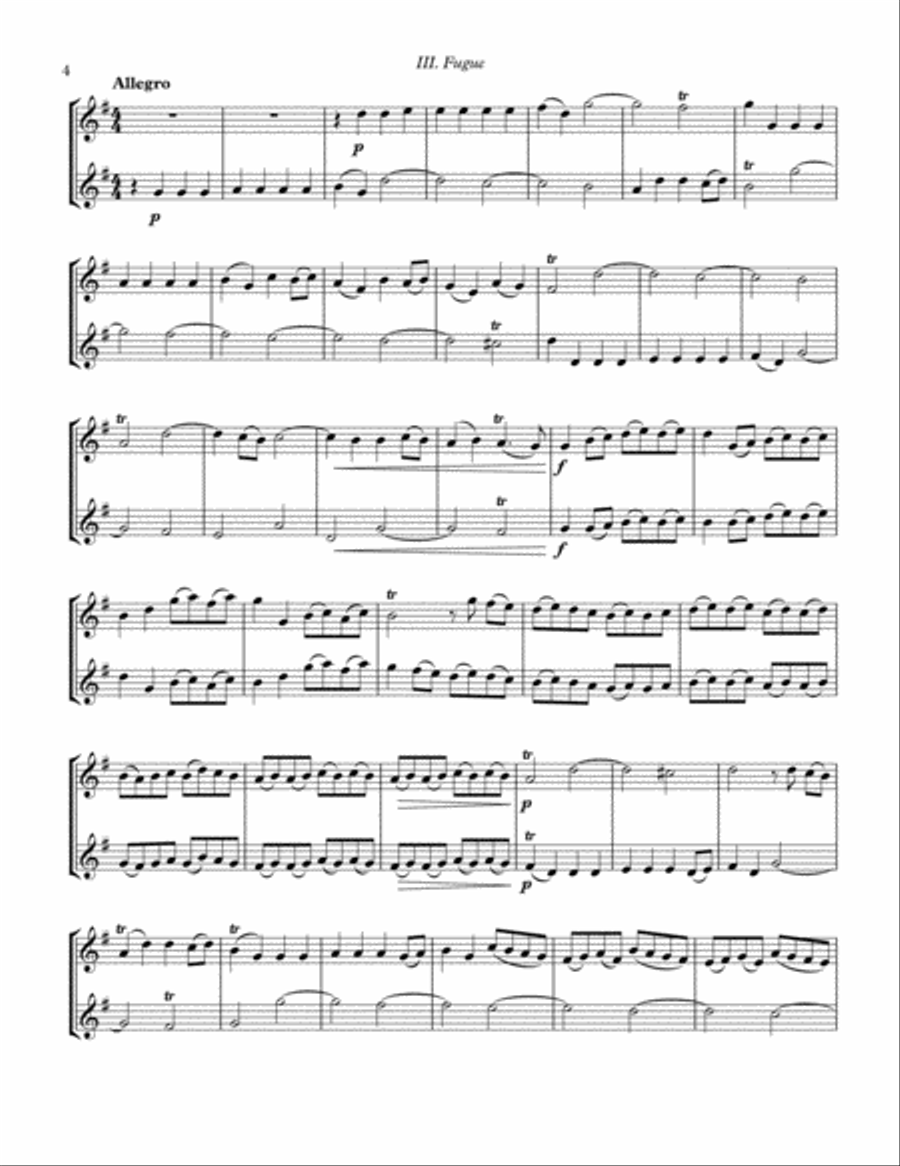 Nine Duets from Hotteterre op. 8 (Instruments in Eb (Alto/Bari Sax) Version - Editions for All Inst Woodwind Duet scores gallery preview page 4
