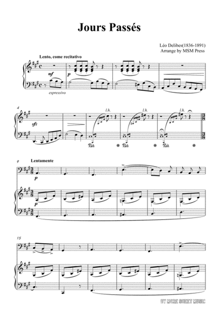 Delibes-Jours passés, for Cello and Piano image number null
