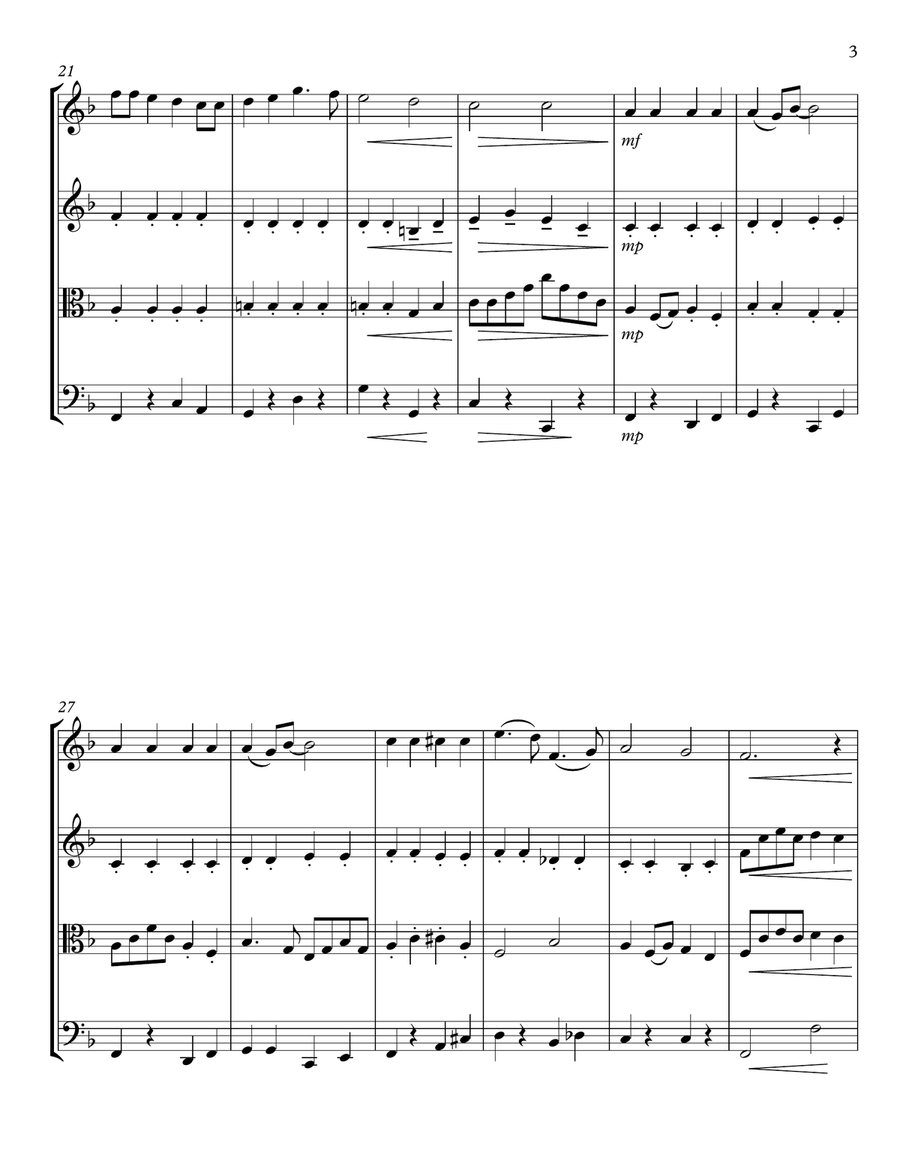 Sympathique String Quartet scores gallery preview page 3