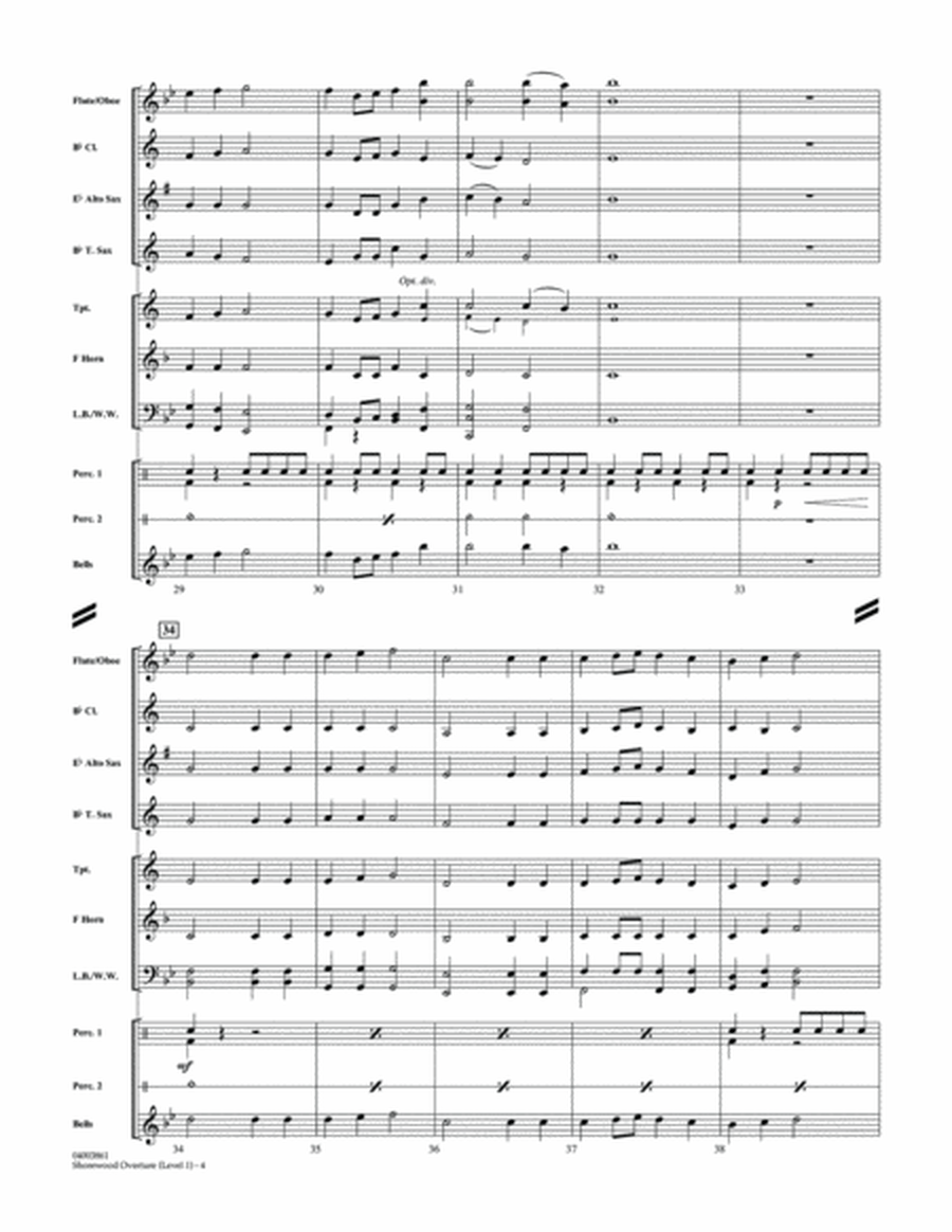 Shorewood Overture (for Multi-level Combined Bands) - Full Score (Level 1)